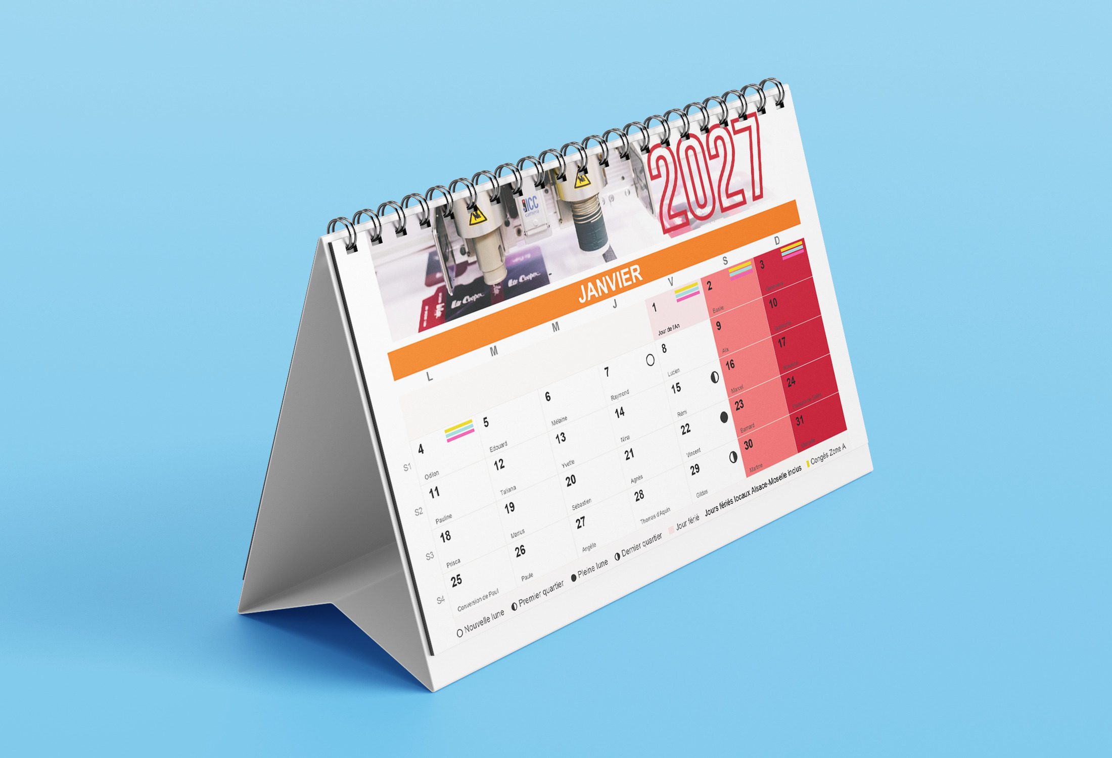 Calendrier Wire'O chevalet
